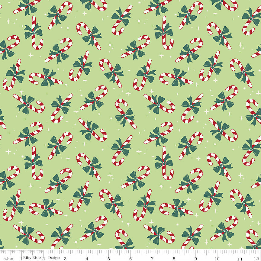 The North Pole Flannel Candy Cane Honeydew