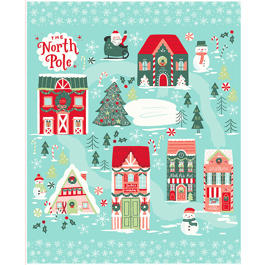 The North Pole Flannel 35 ½" Panel Multi