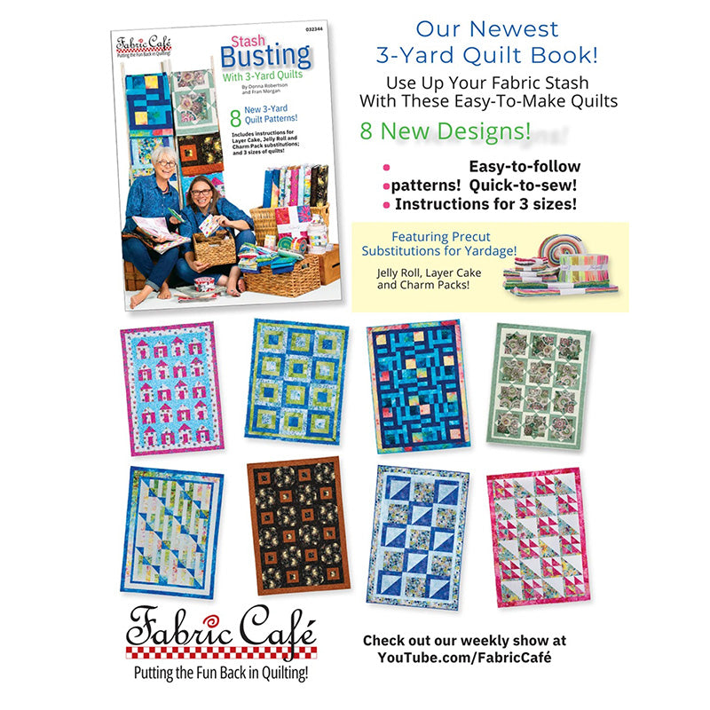 Stash Busting 3-Yard Quilts Quilt Book from Fabric Cafe