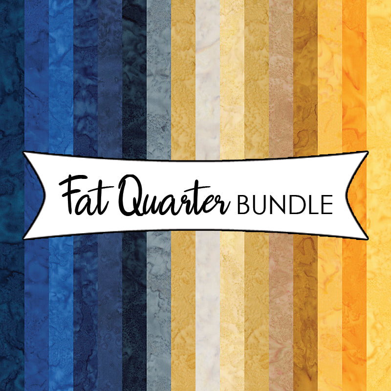 Expressions Batiks Hand-Dyes Tuscan Blue Fat Quarter Bundle from Riley Blake