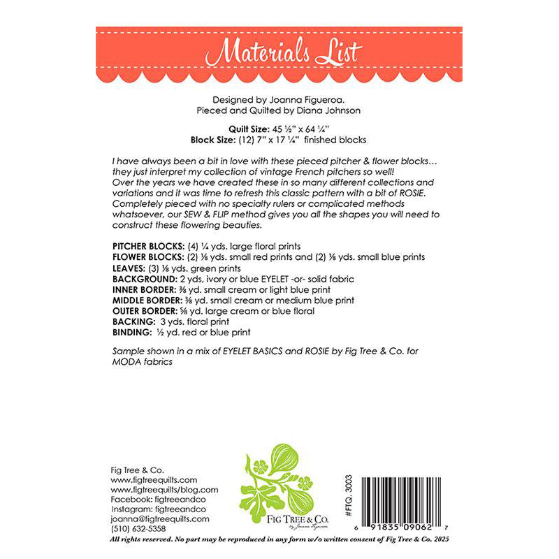 Milk & Blossoms Quilt Pattern by Fig Tree & Co.