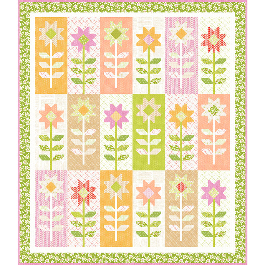 Spiky Rose Quilt Pattern by Fig Tree & Co.