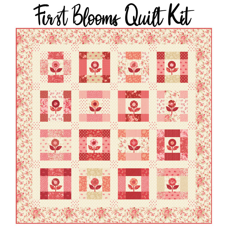 First Blooms Quilt Kit with Petals & Polka Dots from Moda