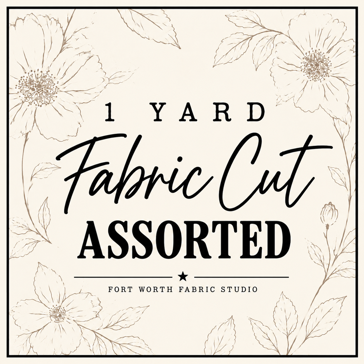 1-Yard Fabric Cut – Assorted