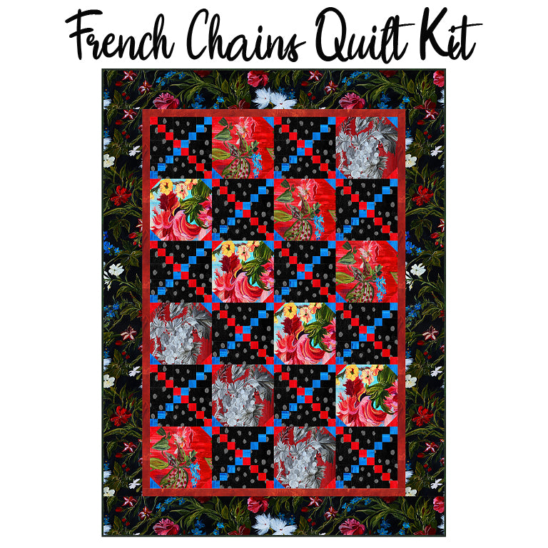 French Chains Quilt Kit with French Revolution from Northcott