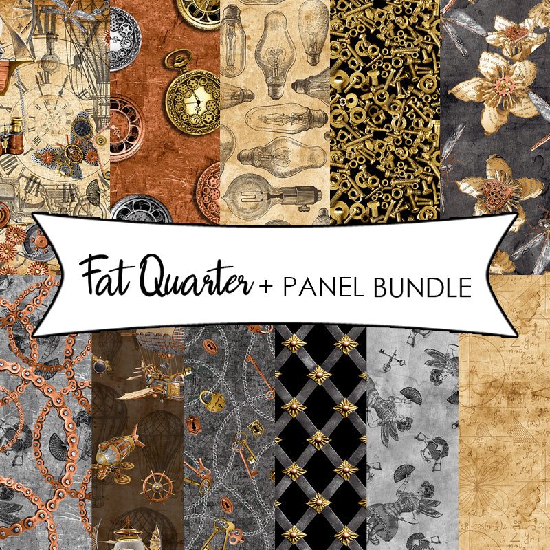 Full Steam Ahead Fat Quarter + Panel Bundle
