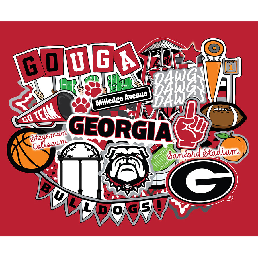 College Fabrics Georgia 36" Doodle Panel