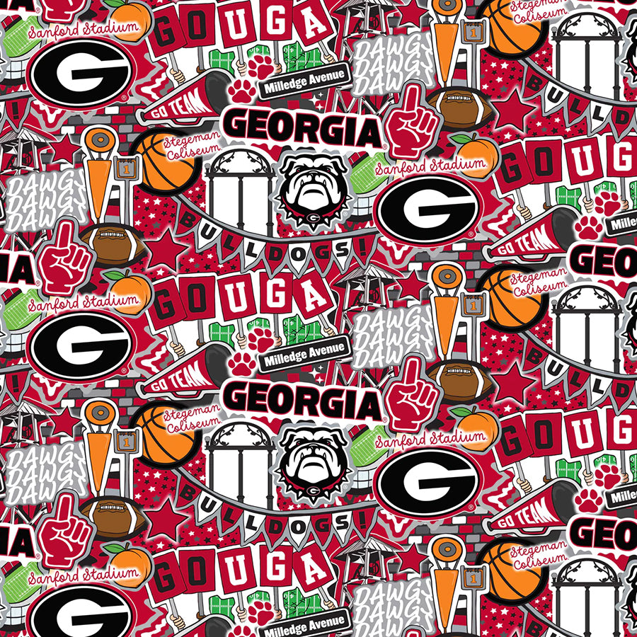 College Fabrics Georgia Doodle Allover