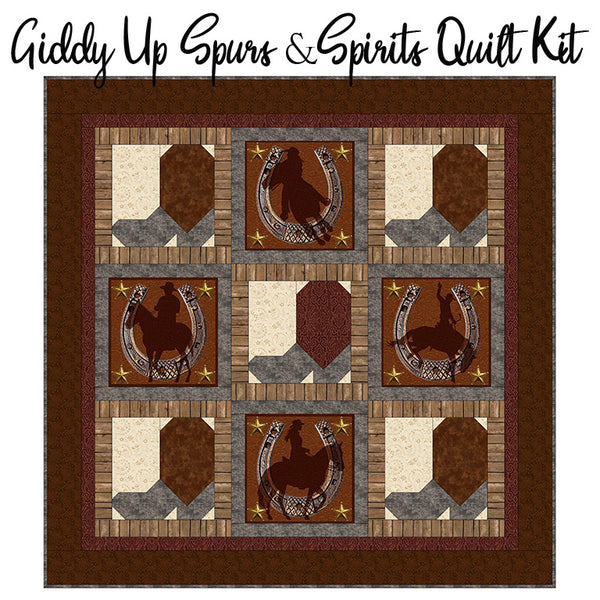 Giddy Up Spurs & Spirits Quilt Kit from FWFS