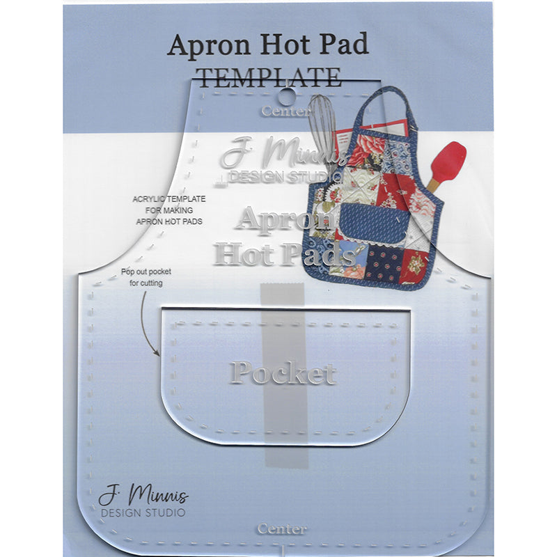 Apron Hot Pads Acrylic Template by J. Minnis Designs
