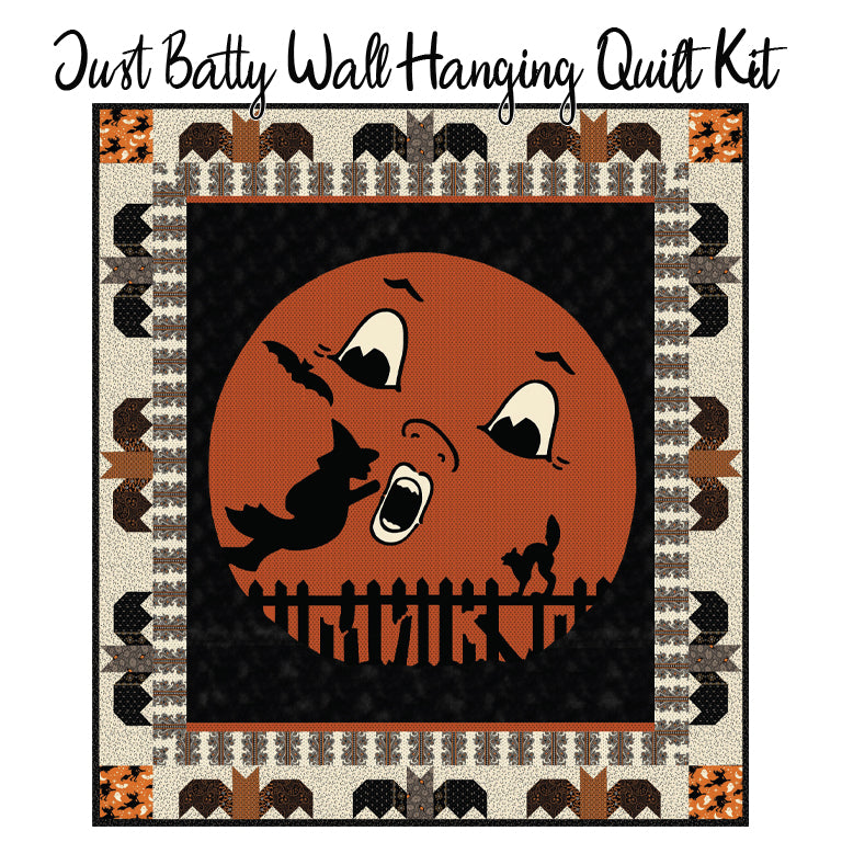 Just Batty Wall Hanging Quilt Kit with Mr. Moon from Henry Glass