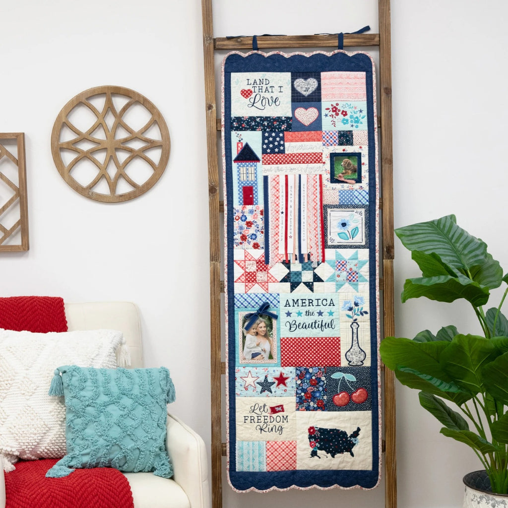 Star-Spangled Beauty Boxed Ladder Quilt Kit by Kimberbell for Maywood Studio