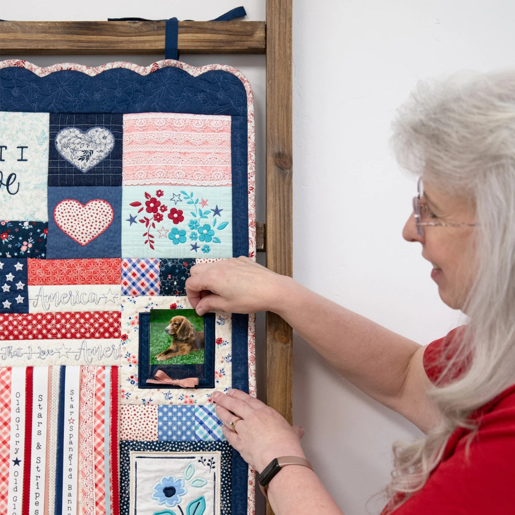 Star-Spangled Beauty Boxed Ladder Quilt Kit by Kimberbell for Maywood Studio