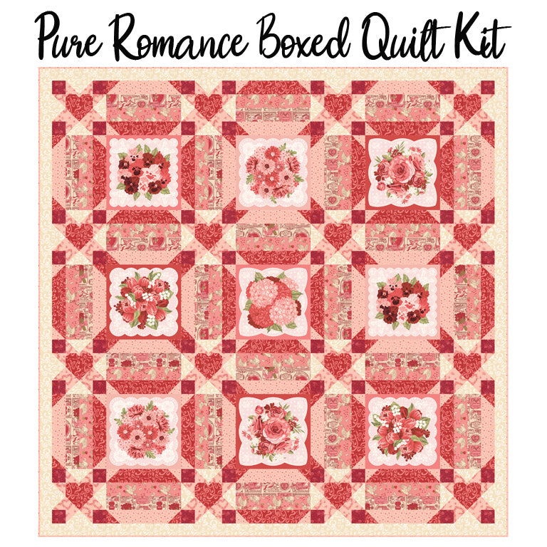Pure Romance Boxed Quilt Kit with Je T'aime from Moda