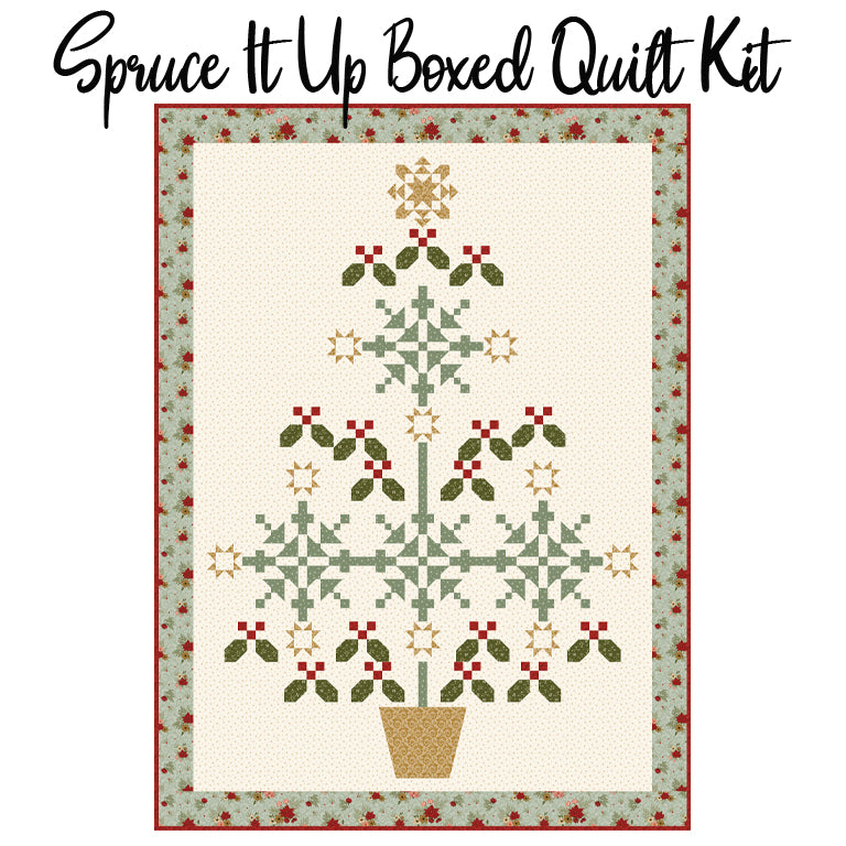 Spruce It Up Boxed Quilt Kit with Christmas Greetings from Riley Blake