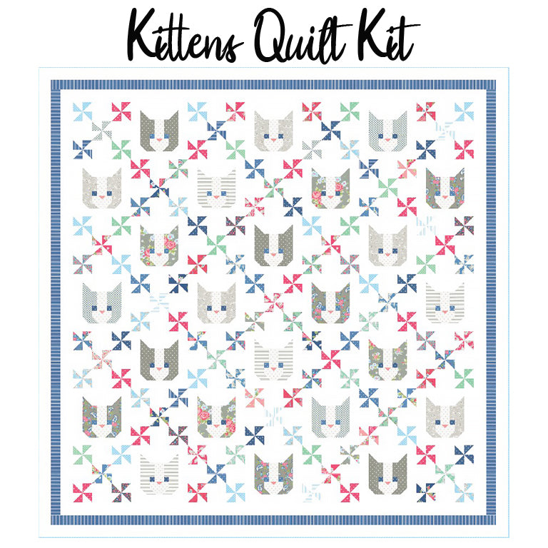Kittens Quilt Kit with A Cat Named Stitch from Moda