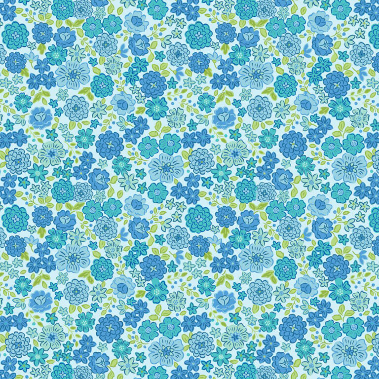 Boho Blooms Main Terrific Turquoise