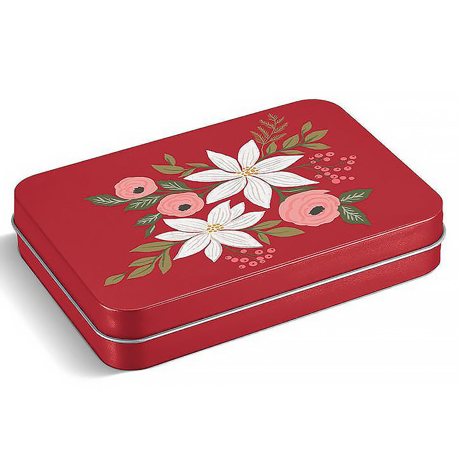 Berry & Pine Poinsettia Tin