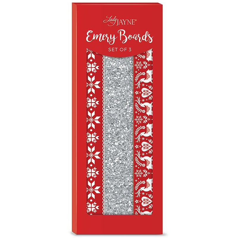 Nordic Holiday Red/Silver Nail Files by Lady Jayne