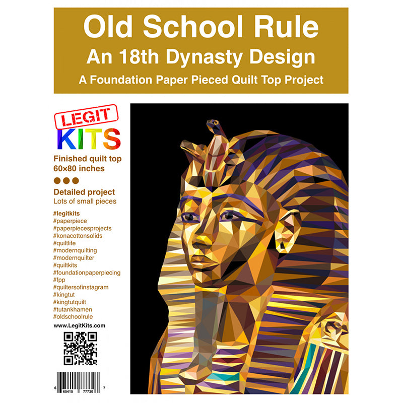 Old School Rule Foundation Paper Pieced Quilt Pattern by Legit Kits Design