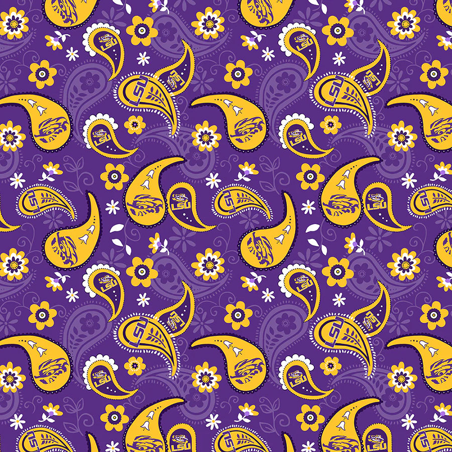 College Fabrics Louisiana State Paisleys