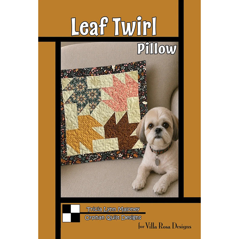 Leaf Twirl Pillow Pattern PDF Download