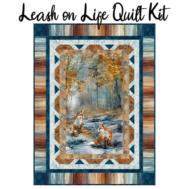 Leash on Life Quilt Kit with Fox Den from Northcott