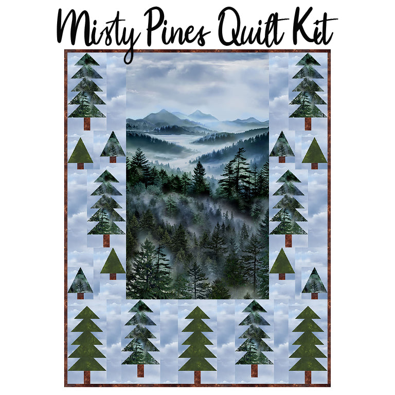 Misty Pines Quilt Kit with Misty Mountain from Timeless Treasures
