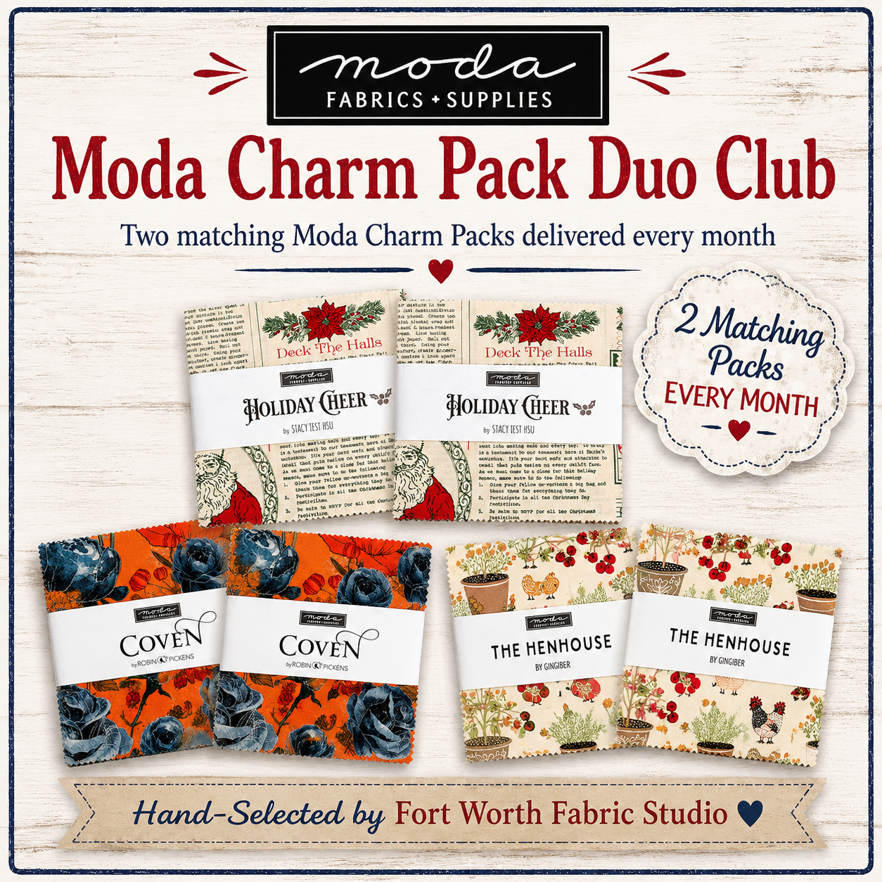Moda Charm Pack Duo of the Month Club