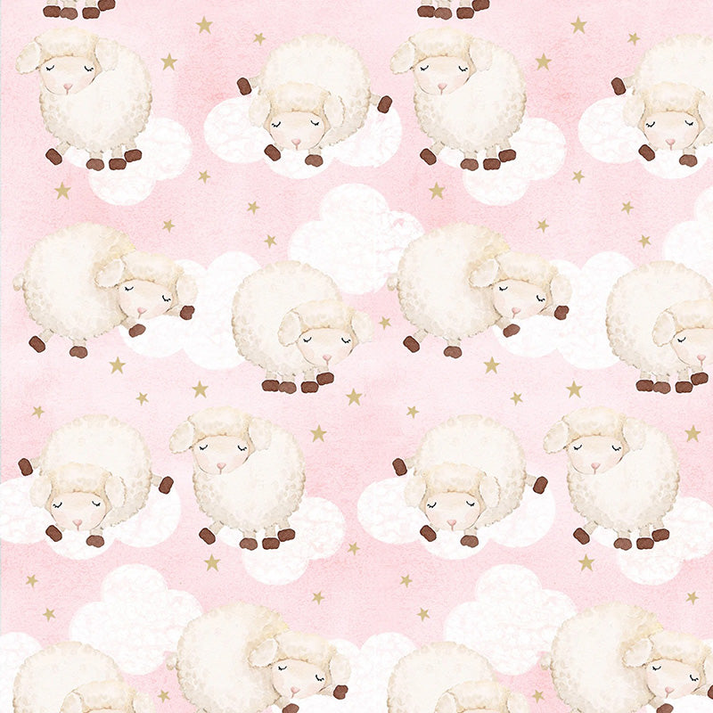 Comfy Flannel Lambs Pink