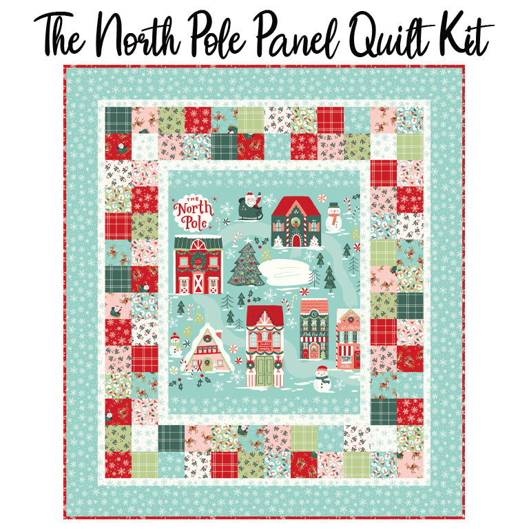The North Pole Flannel Panel Quilt Kit from Riley Blake