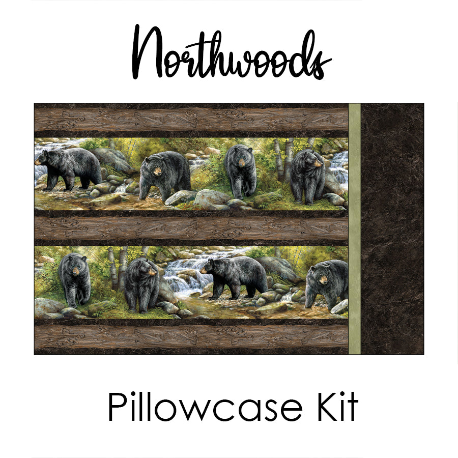 Northwoods Pillowcase Kit from Northcott