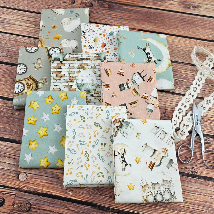 Nursery Rhyme Time Fat Quarter Bundle from Blank 9 Prints