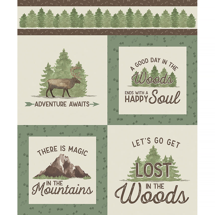 Let's Get Lost in the Woods 36" Panel Multi