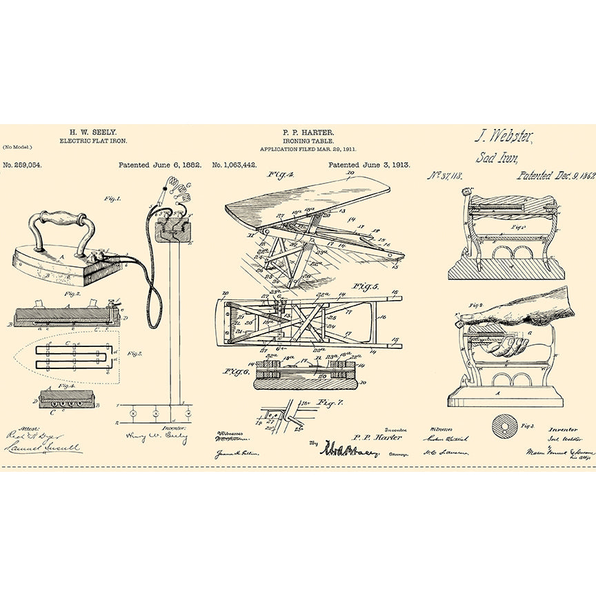 Press On 24" Pressed Patents Panel Parchment