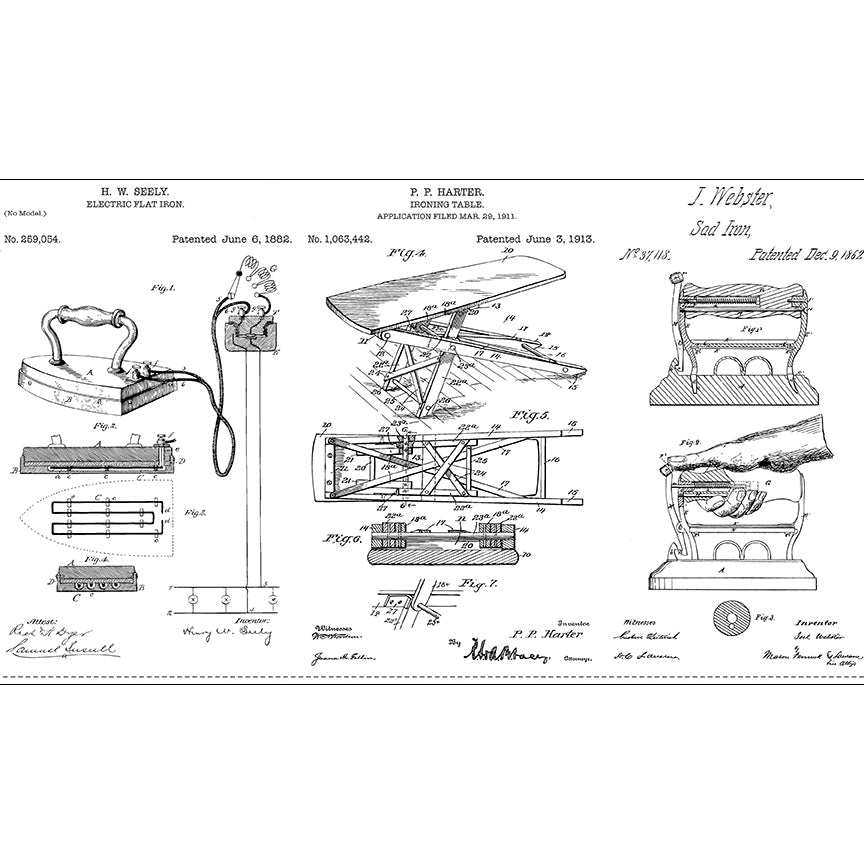 Press On 24" Pressed Patents Panel White
