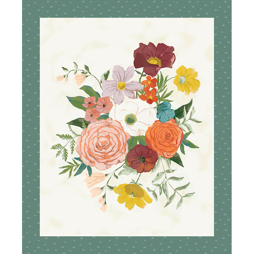 Winged Medley 36" Bouquets Panel Multi