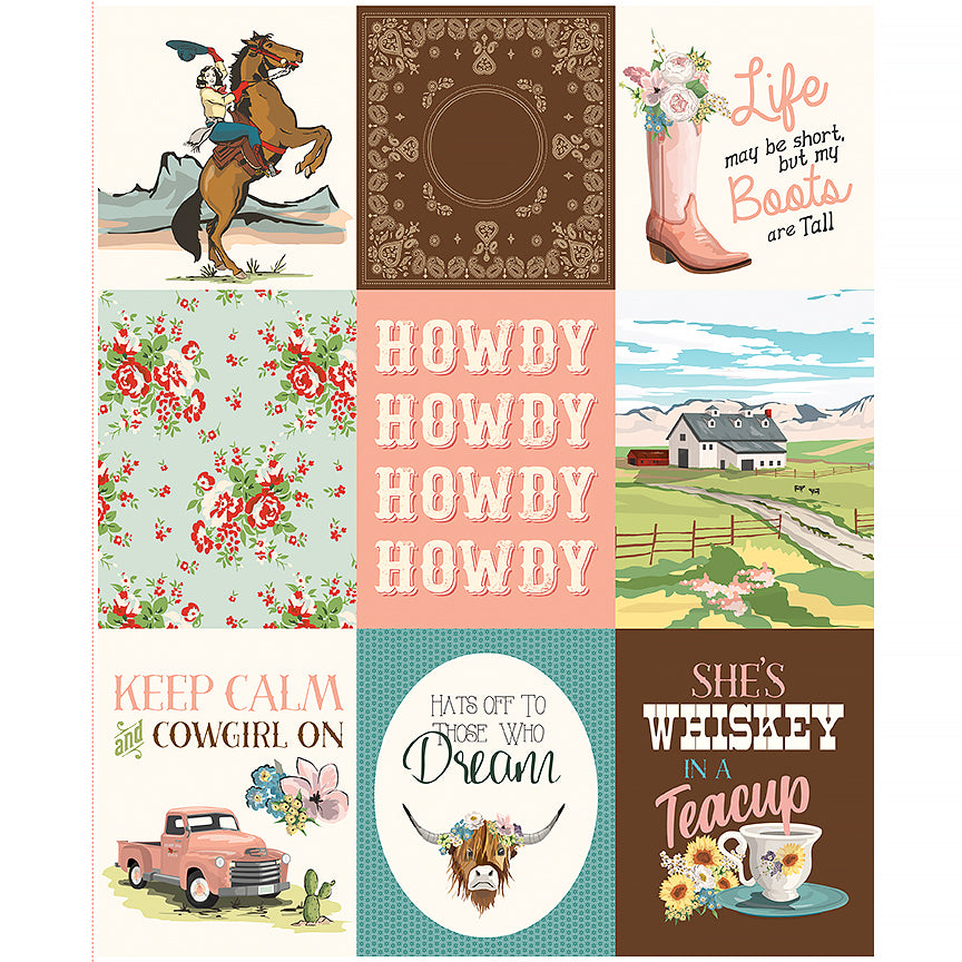 Cowgirl 35 ½" Panel Multi