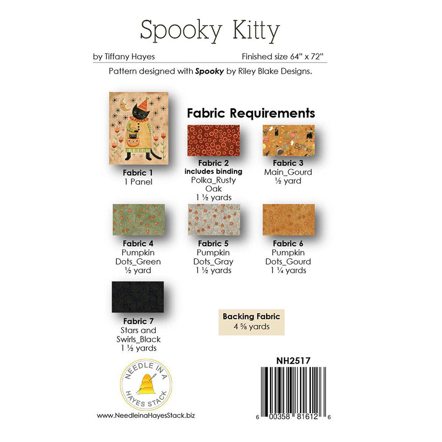 Spooky Kitty Quilt Pattern by Needle in a Hayes Stack