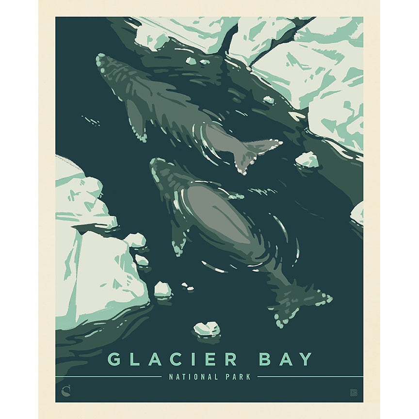 National Parks 36" Glacier Bay Poster Panel Multi