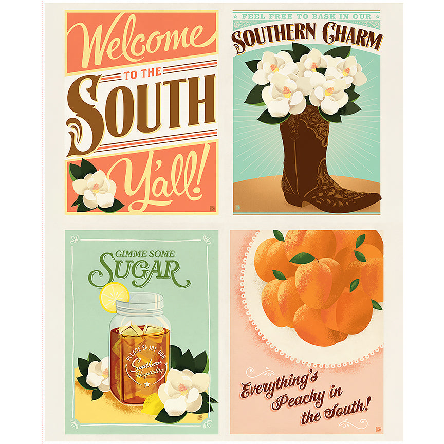 Southern Charm 35 ½" Pillow Panel Multi