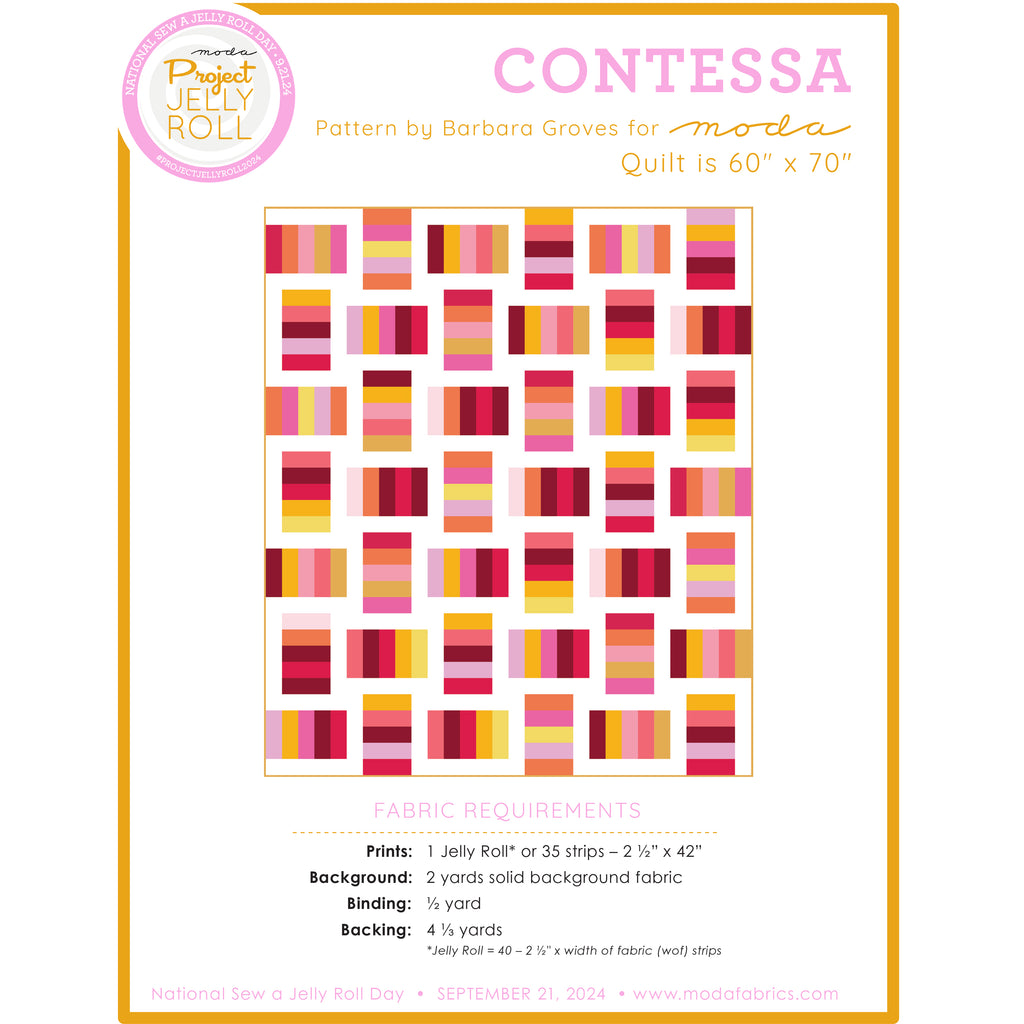 Contessa Quilt Jelly Roll Pattern by Moda Free PDF
