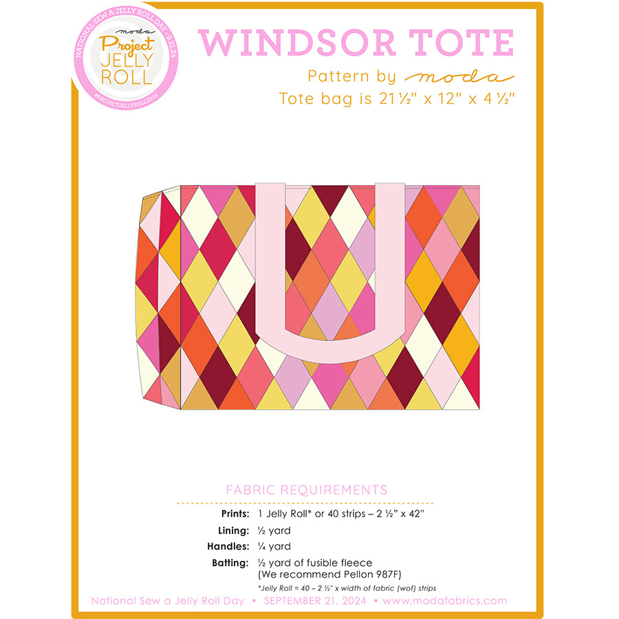 Windsor Tote Jelly Roll Pattern by Moda Free PDF