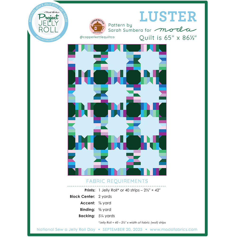 Luster Quilt Jelly Roll Pattern by Moda Free PDF