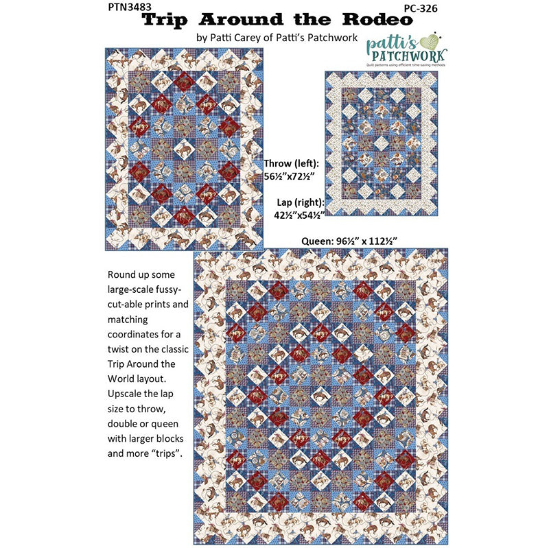 Trip Around the Rodeo Quilt Pattern by Patti's Patchwork