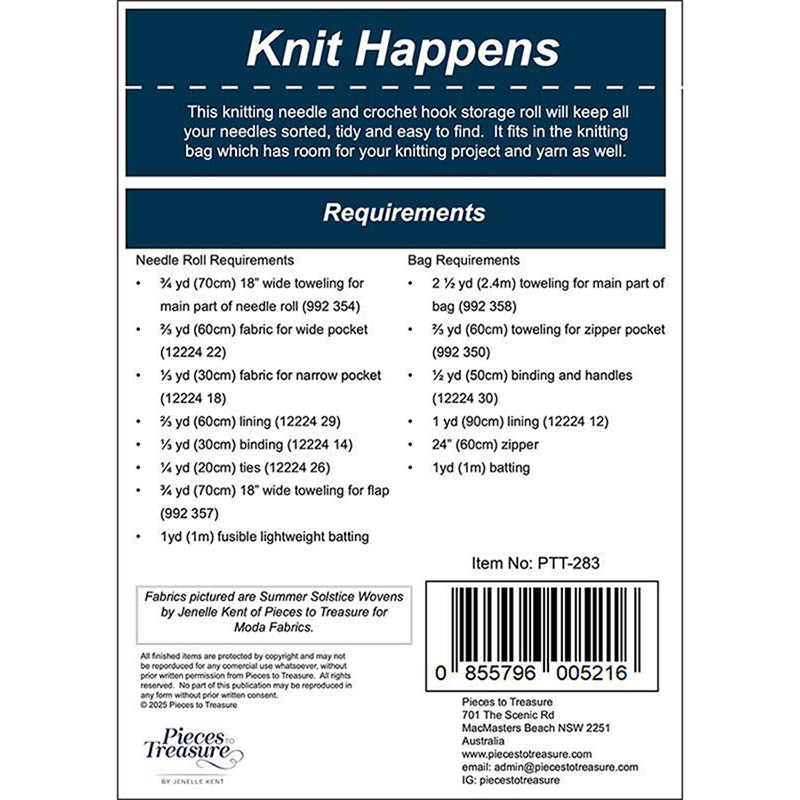 Knit Happens Bag Pattern by Pieces to Treasure