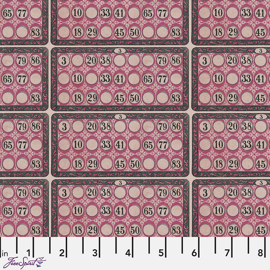 Free Spirit Eclectic Elements Palette - Pink Numbers Pink 1 Yard Cut