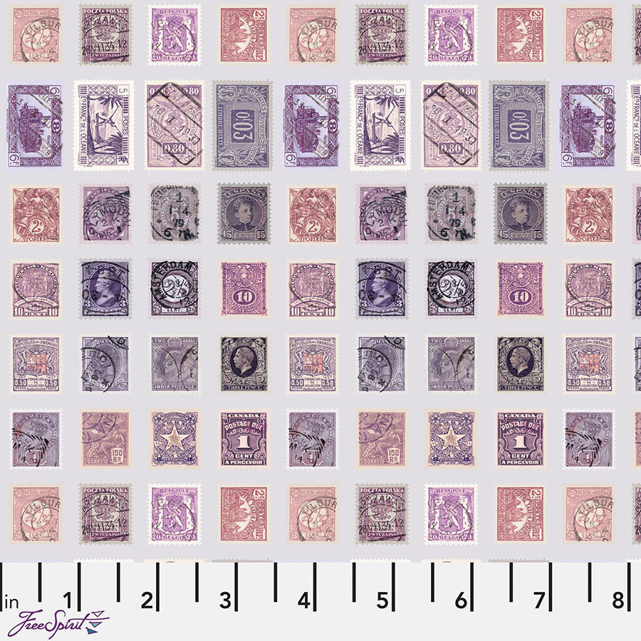 Free Spirit Eclectic Elements Palette - Purple Stamps Purple 1 Yard Cut