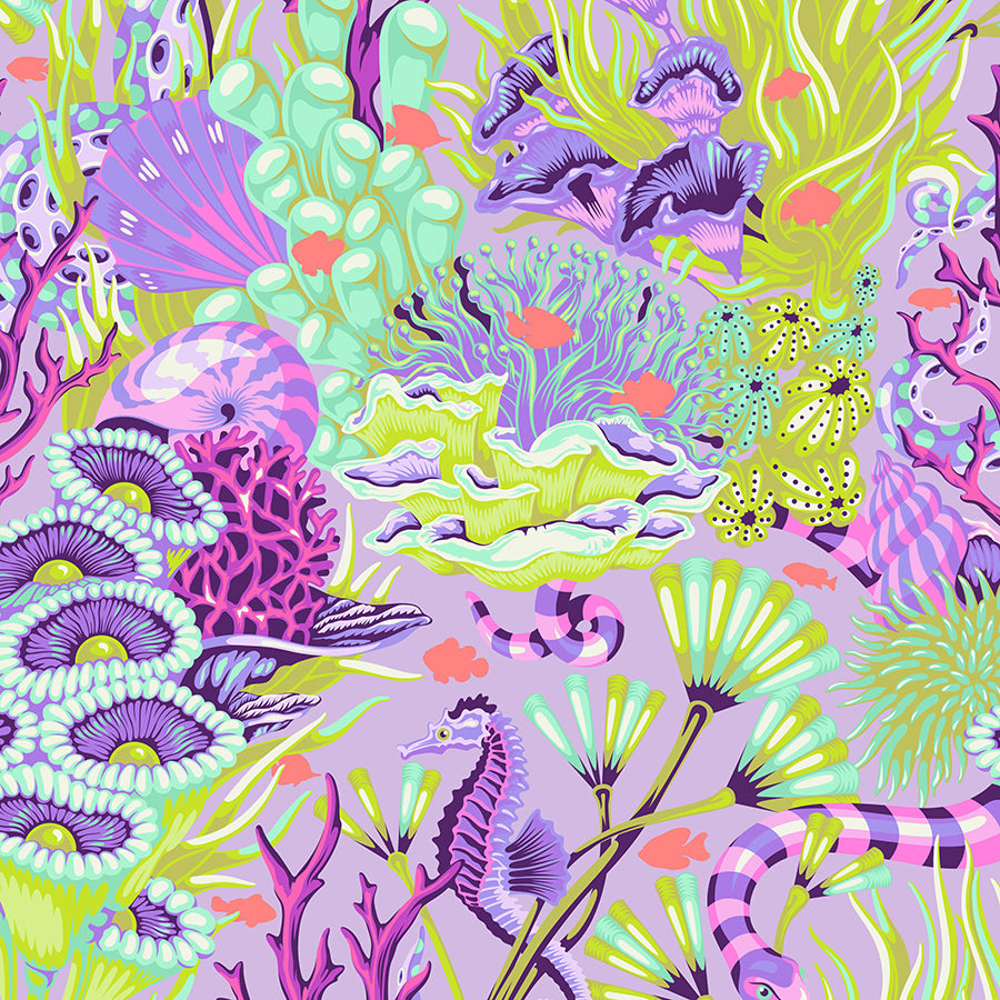 Floral Reef Reef What You Sew Ultraviolet