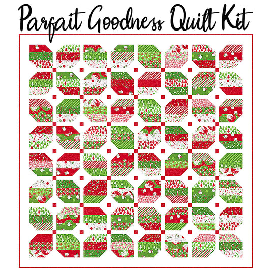 Parfait Goodness Quilt Kit with Snow Time from Moda